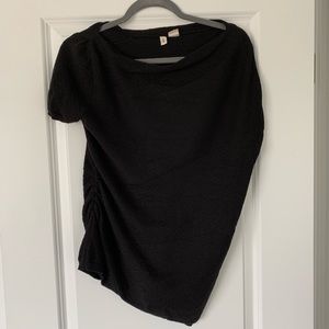 Anthropology Moth asymmetrical black top